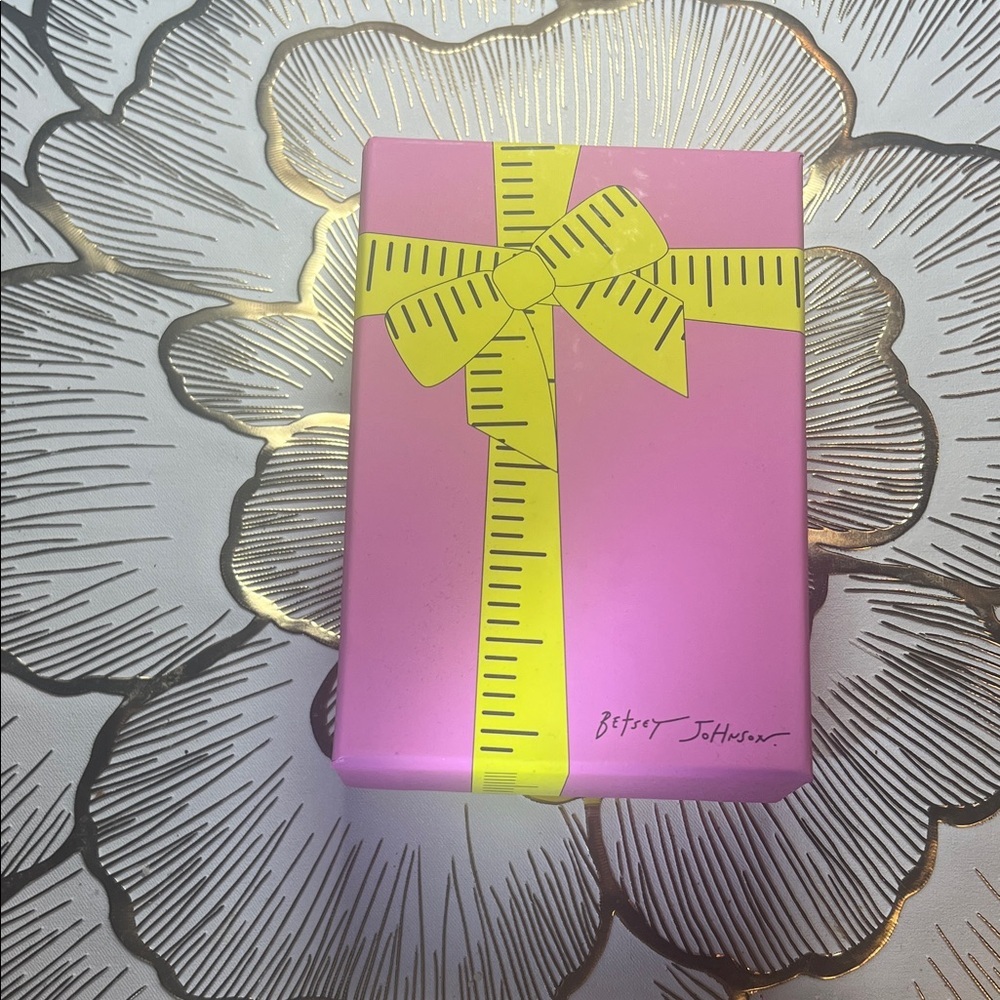 Betsey Johnson Pink Box with Yellow Ribbon